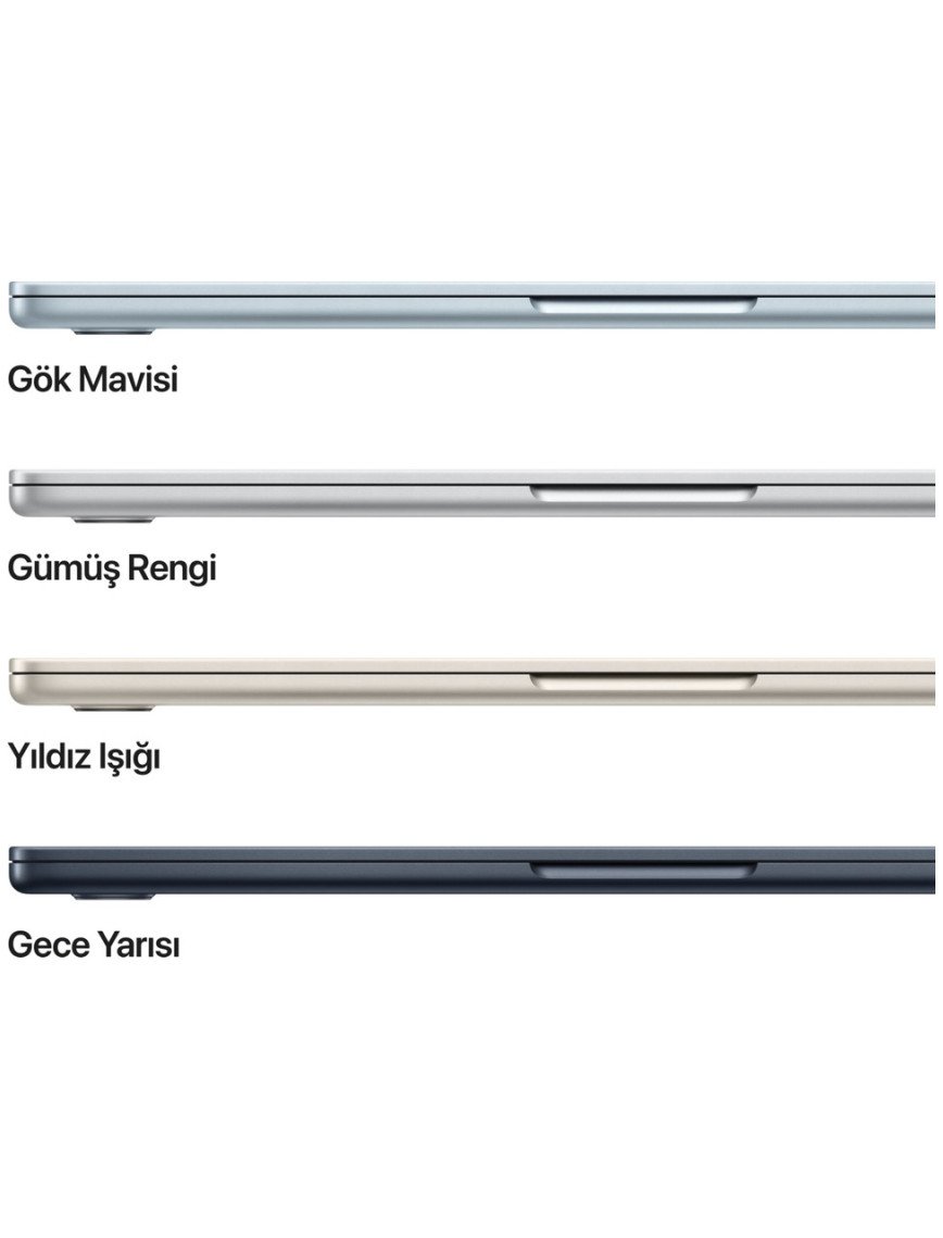 Apple MacBook Air M4 16GB 512GB SSD macOS 13" Taşınabilir Bilgisayar Gümüş MW0X3TU/A