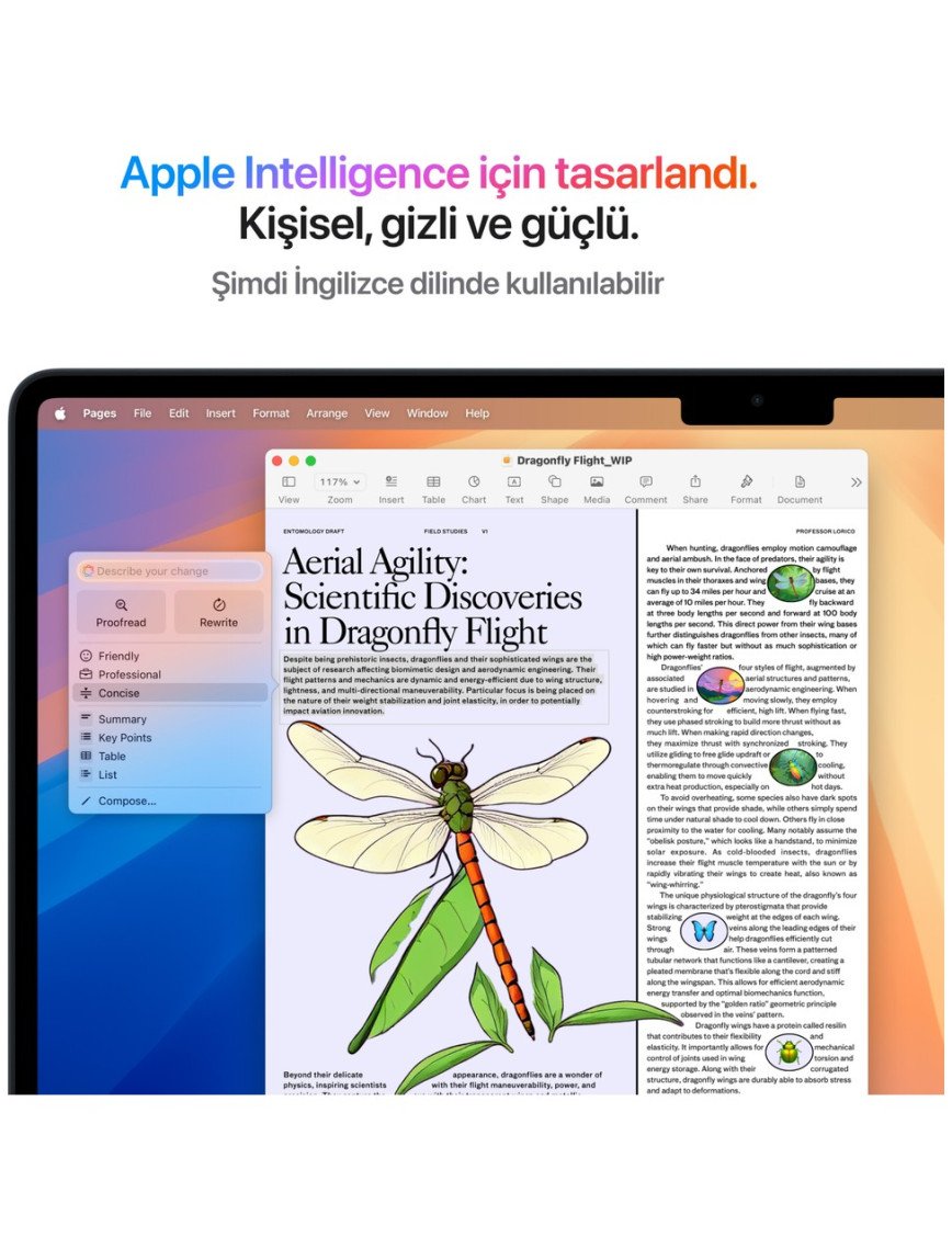 Apple MacBook Air M4 24GB 512GB SSD macOS 15" Taşınabilir Bilgisayar Gece Yarısı MC6L4TU/A